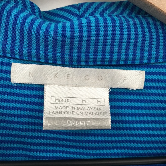 Nike Golf Dri-Fit Polo Tank Top shirt Blue stripe - Picture 4 of 9